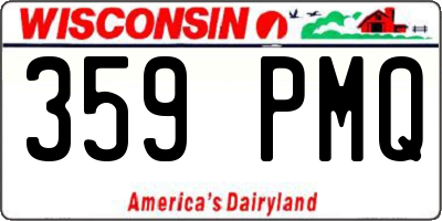 WI license plate 359PMQ