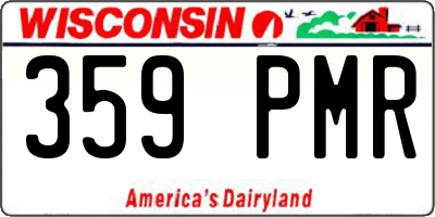 WI license plate 359PMR