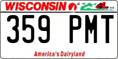 WI license plate 359PMT