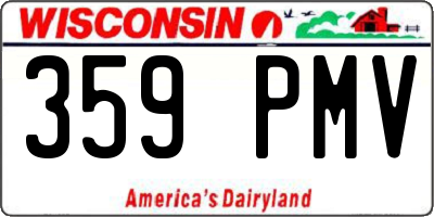 WI license plate 359PMV