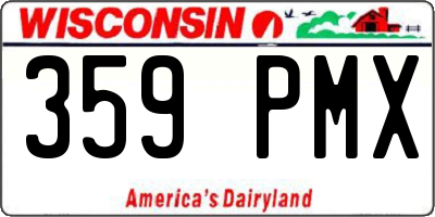 WI license plate 359PMX