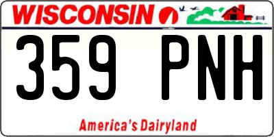 WI license plate 359PNH
