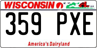 WI license plate 359PXE