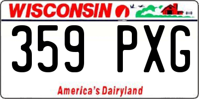 WI license plate 359PXG
