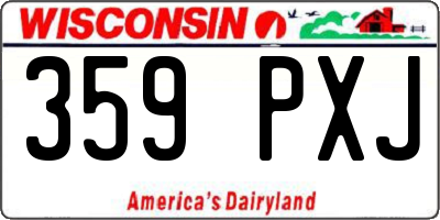 WI license plate 359PXJ