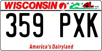 WI license plate 359PXK