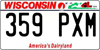 WI license plate 359PXM