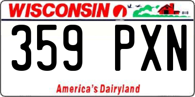 WI license plate 359PXN