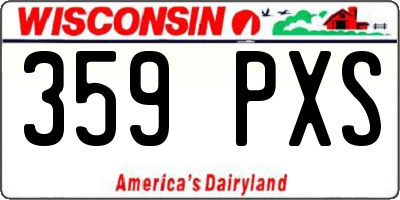 WI license plate 359PXS
