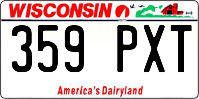 WI license plate 359PXT