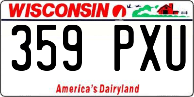 WI license plate 359PXU