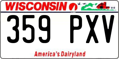 WI license plate 359PXV