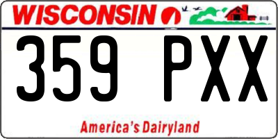 WI license plate 359PXX
