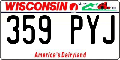 WI license plate 359PYJ