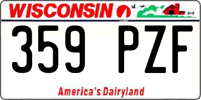 WI license plate 359PZF