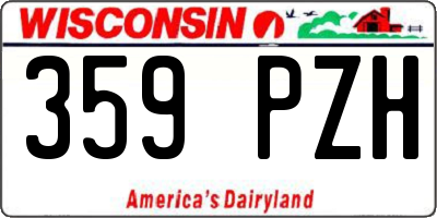 WI license plate 359PZH