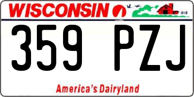 WI license plate 359PZJ