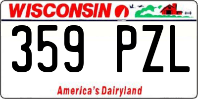 WI license plate 359PZL