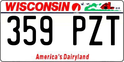 WI license plate 359PZT