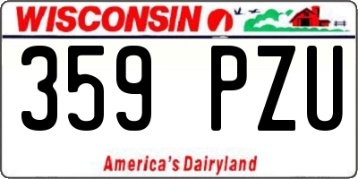 WI license plate 359PZU