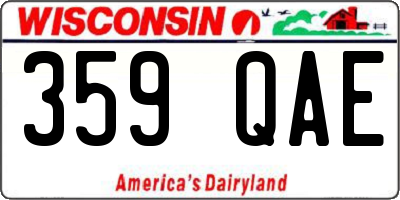 WI license plate 359QAE