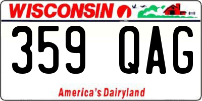 WI license plate 359QAG