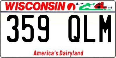 WI license plate 359QLM
