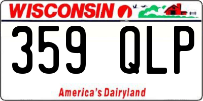 WI license plate 359QLP