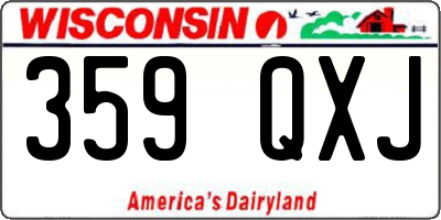WI license plate 359QXJ