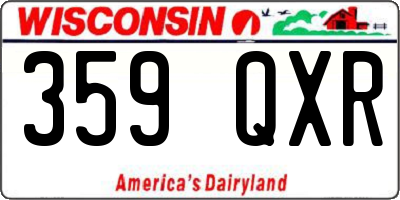 WI license plate 359QXR