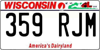WI license plate 359RJM