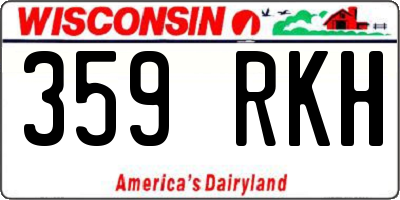 WI license plate 359RKH