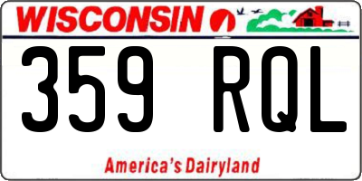 WI license plate 359RQL