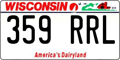 WI license plate 359RRL