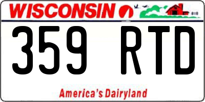 WI license plate 359RTD