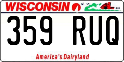 WI license plate 359RUQ