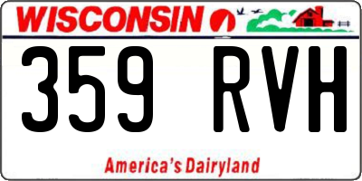 WI license plate 359RVH