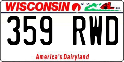 WI license plate 359RWD