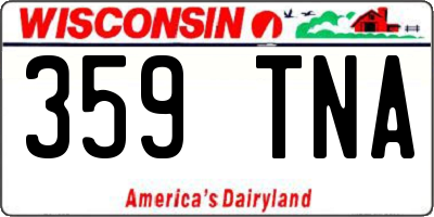 WI license plate 359TNA
