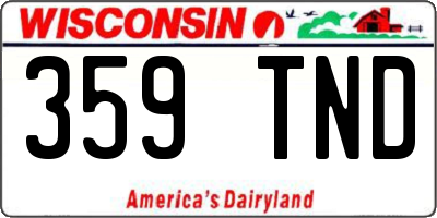 WI license plate 359TND