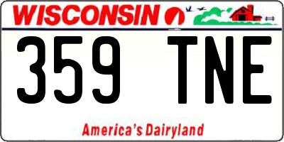 WI license plate 359TNE