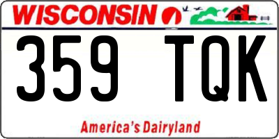WI license plate 359TQK