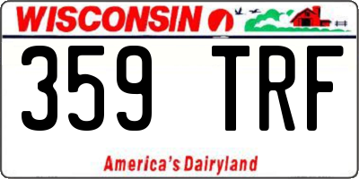 WI license plate 359TRF