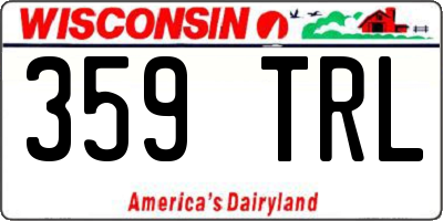 WI license plate 359TRL
