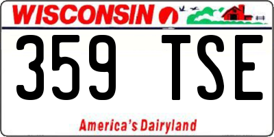 WI license plate 359TSE