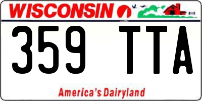 WI license plate 359TTA