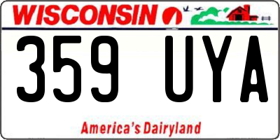 WI license plate 359UYA