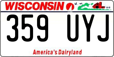 WI license plate 359UYJ