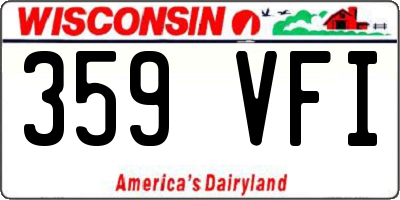 WI license plate 359VFI