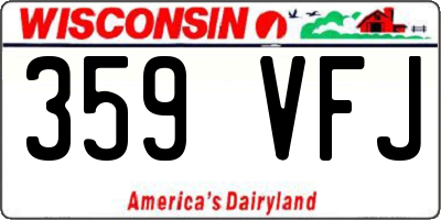 WI license plate 359VFJ